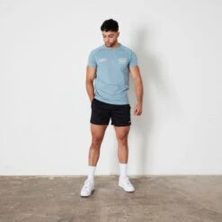 Vanquish TSP Atlas Blue Worldwide Fitted T Shirt -Vanquish Fitness 2JMFwiNY