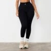 Vanquish Ribbed Seamless Black Legging -Vanquish Fitness BlackLeggingsCrop