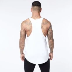 Vanquish Core Men's White Tank Top -Vanquish Fitness Core Tank White 1402