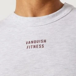 Vanquish Oat Marl Rejuvenate Cropped Tank Top -Vanquish Fitness Ecomm 66