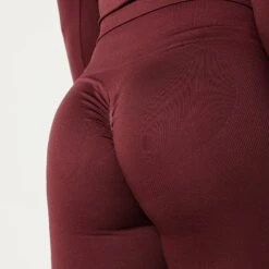 Vanquish Elevate Seamless Petite Burgundy Leggings -Vanquish Fitness Elevate2 36 1