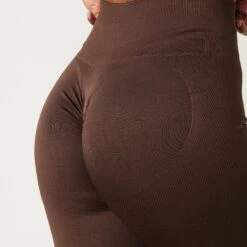 Vanquish Elevate Seamless Petite Coffee Brown Leggings -Vanquish Fitness Elevate2 393 1
