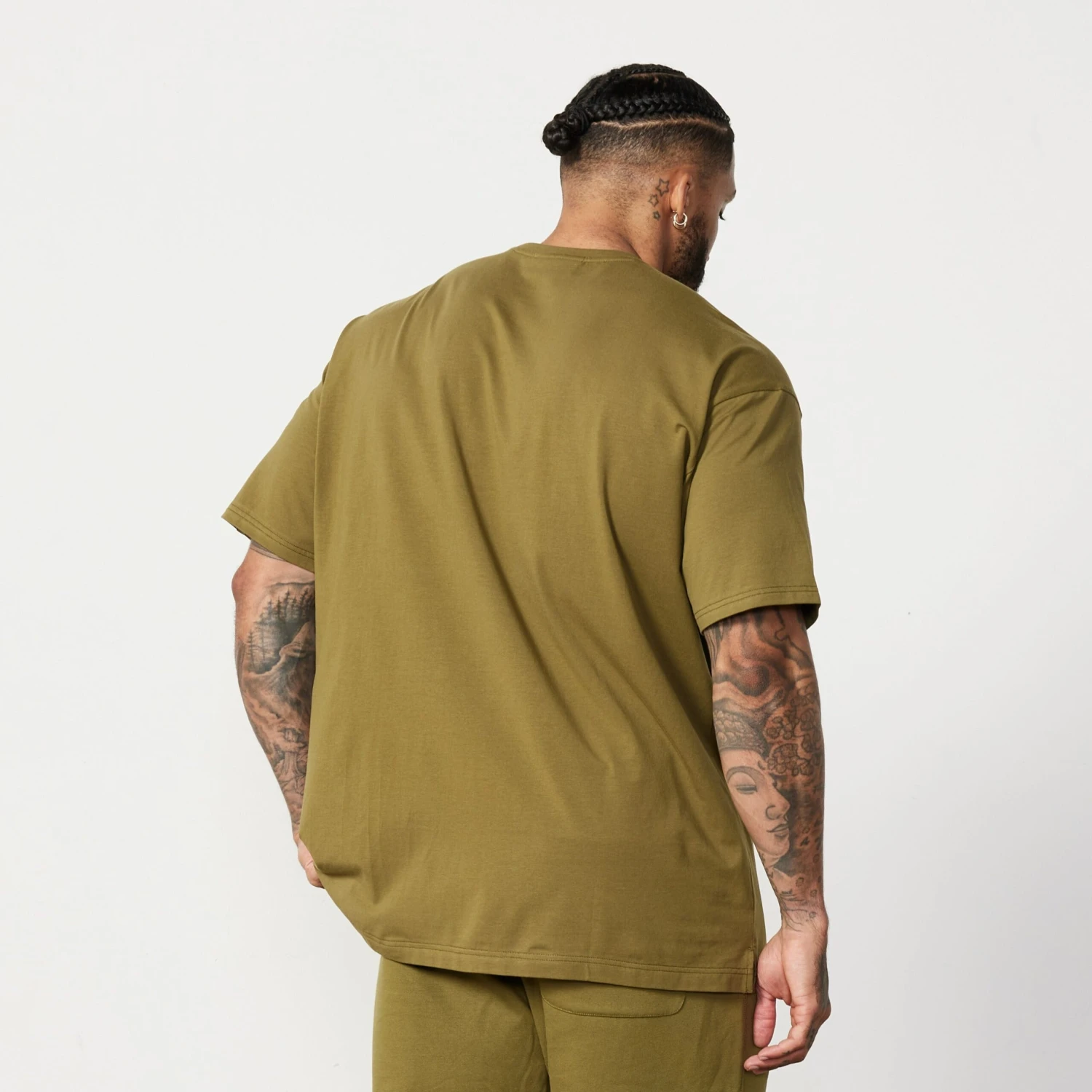 Vanquish Essential Olive Green Oversized T Shirt 6 Vanquish Essential Olive Green Oversized T Shirt - Image 4