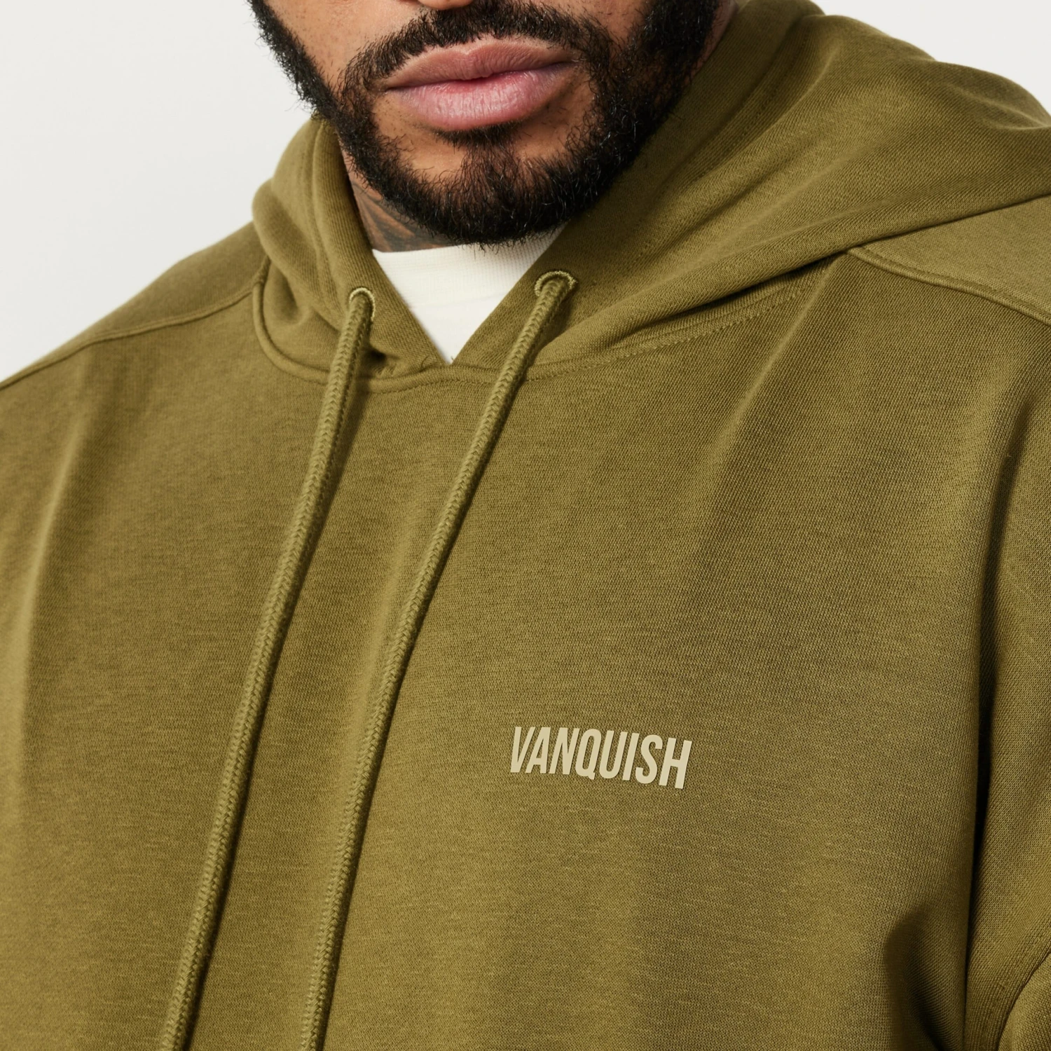 Vanquish Essential Olive Green Oversized Pullover Hoodie 4 Vanquish Essential Olive Green Oversized Pullover Hoodie - Image 2