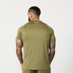 Vanquish Essential Olive Green Performance Short Sleeve T Shirt 9 Vanquish Essential Olive Green Performance Short Sleeve T Shirt -Vanquish Fitness Essentials 347