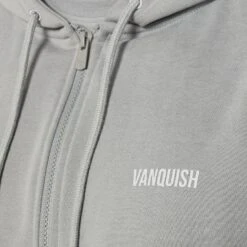 Vanquish Essential Steel Grey Oversized Full Zip Hoodie -Vanquish Fitness Essentials 596