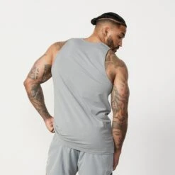 Vanquish Essential Steel Grey Regular Fit Tank Top 9 Vanquish Essential Steel Grey Regular Fit Tank Top -Vanquish Fitness Essentials 703 1
