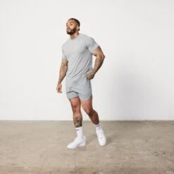 Vanquish Essential Steel Grey Performance Short Sleeve T Shirt -Vanquish Fitness Essentials 729