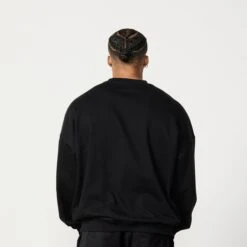 Vanquish Essential Black Oversized Sweatshirt -Vanquish Fitness Essentials 834