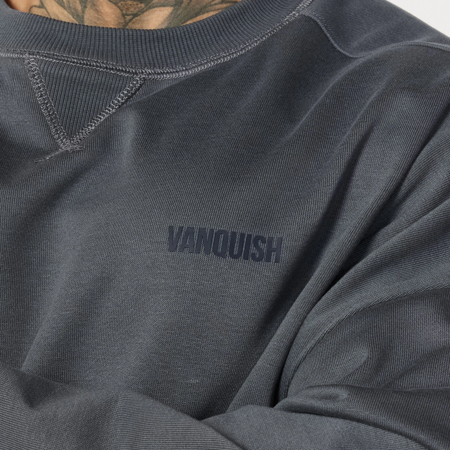 Vanquish Essential Denim Blue Oversized Sweatshirt 5 Vanquish Essential Denim Blue Oversized Sweatshirt - Image 3