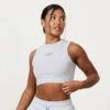 Vanquish Oat Marl Rejuvenate Cropped Tank Top -Vanquish Fitness FIRSTSHOT 2024 01 11T161959.743