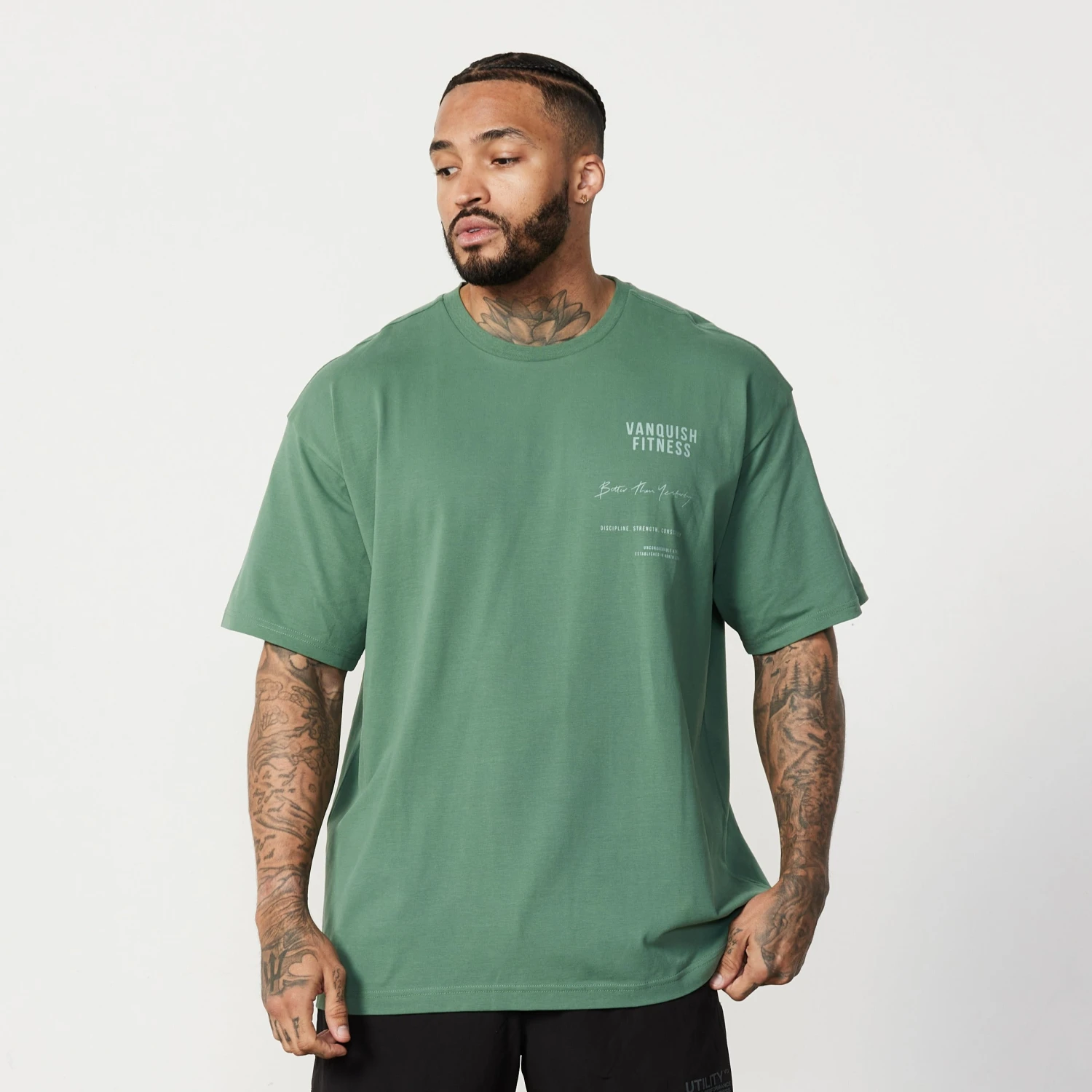 Vanquish TSP Fern Green Consistency Oversized T Shirt 3 Vanquish TSP Fern Green Consistency Oversized T Shirt