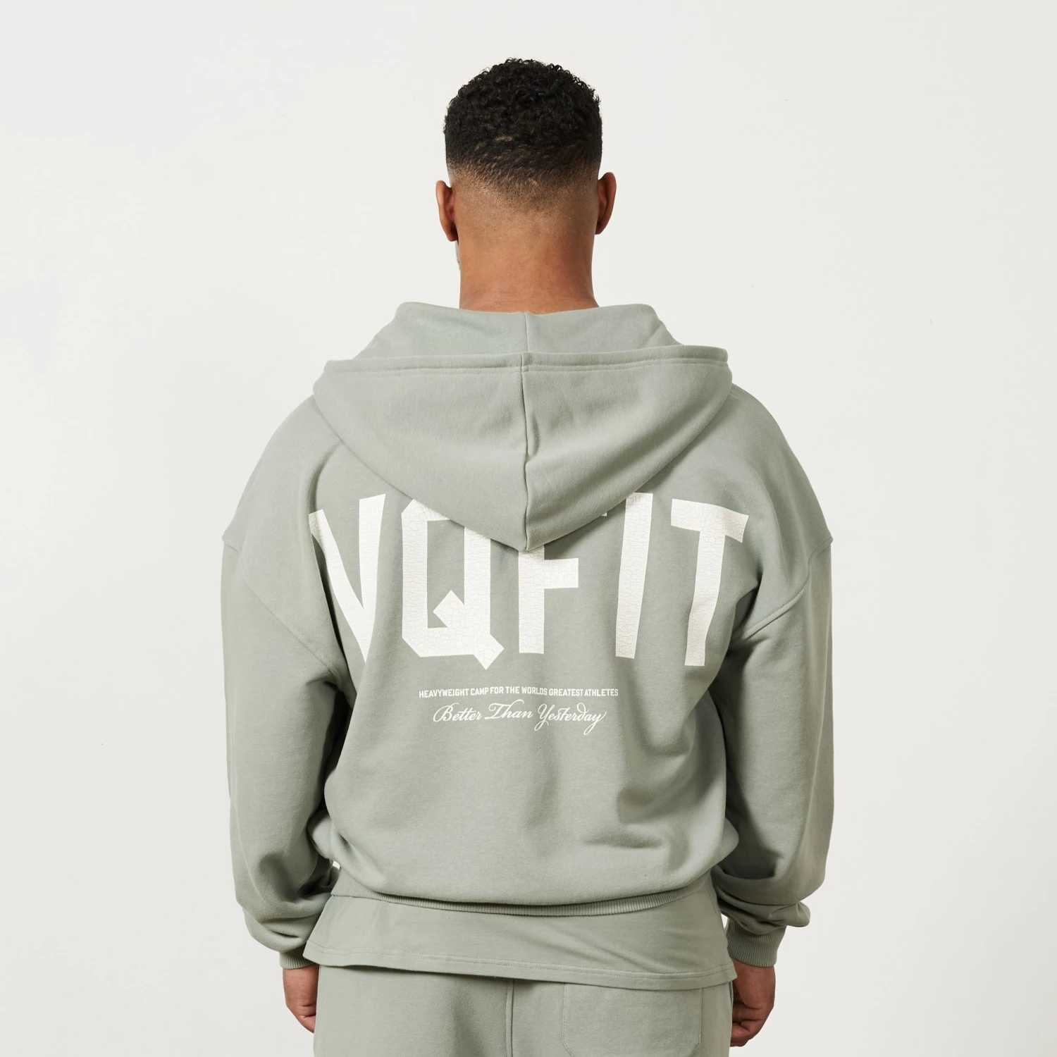 Vanquish VQFIT Distressed Print Desert Sage Full Zip Oversized Hoodie 3 Vanquish VQFIT Distressed Print Desert Sage Full Zip Oversized Hoodie