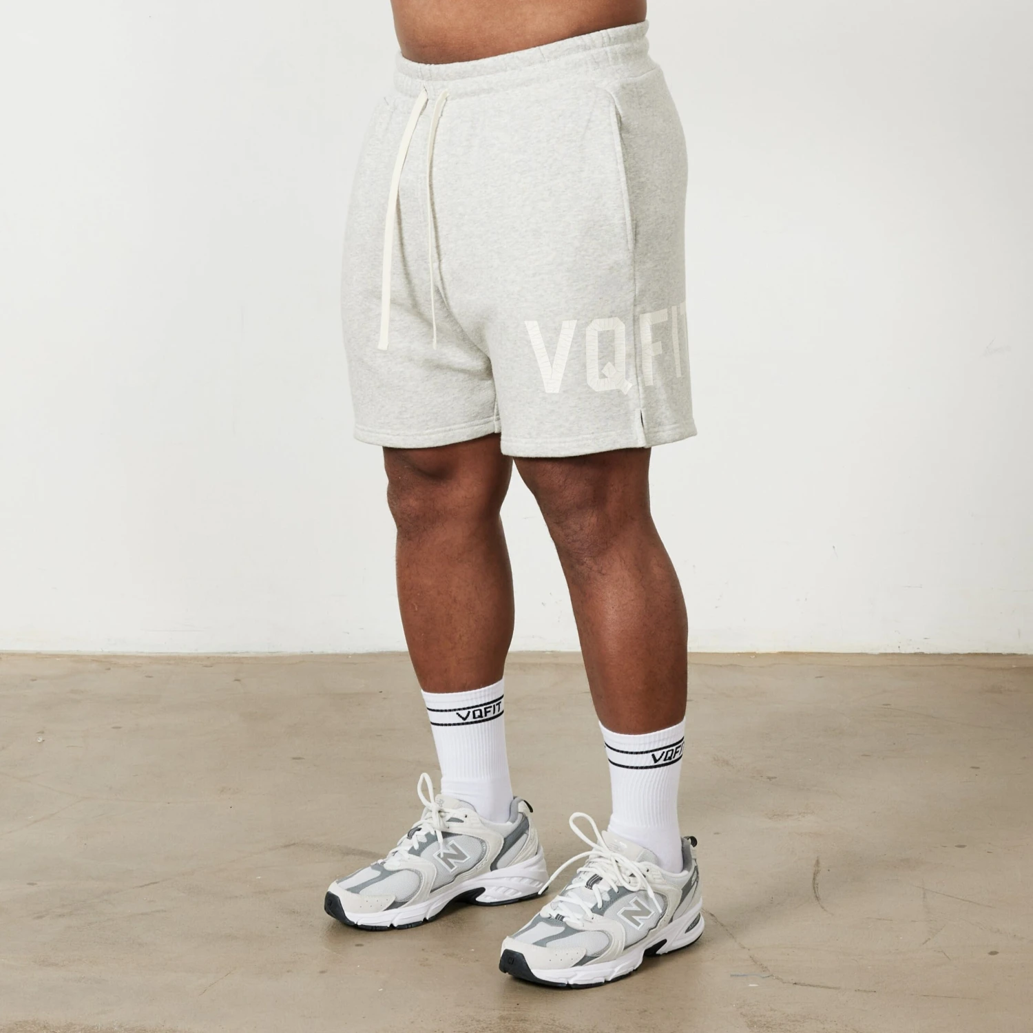 Vanquish VQFIT Distressed Print Oat Marl Shorts 3 Vanquish VQFIT Distressed Print Oat Marl Shorts