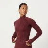 Vanquish Elevate Seamless Burgundy Zip Front Jacket -Vanquish Fitness FIRSTSHOT 2024 02 22T155554.362