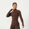 Vanquish Elevate Seamless Coffee Brown Zip Front Jacket -Vanquish Fitness FIRSTSHOT 2024 02 22T155833.275