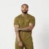 Vanquish Essential Olive Green Slim Fit Short Sleeve T Shirt -Vanquish Fitness FIRSTSHOT 2024 02 28T140419.515
