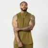 Vanquish Essential Olive Green Oversized Sleeveless T Shirt 2 Vanquish Essential Olive Green Oversized Sleeveless T Shirt -Vanquish Fitness FIRSTSHOT 2024 02 28T142431.156