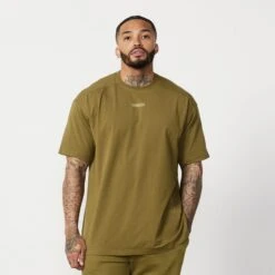 Vanquish Essential Olive Green Oversized T Shirt