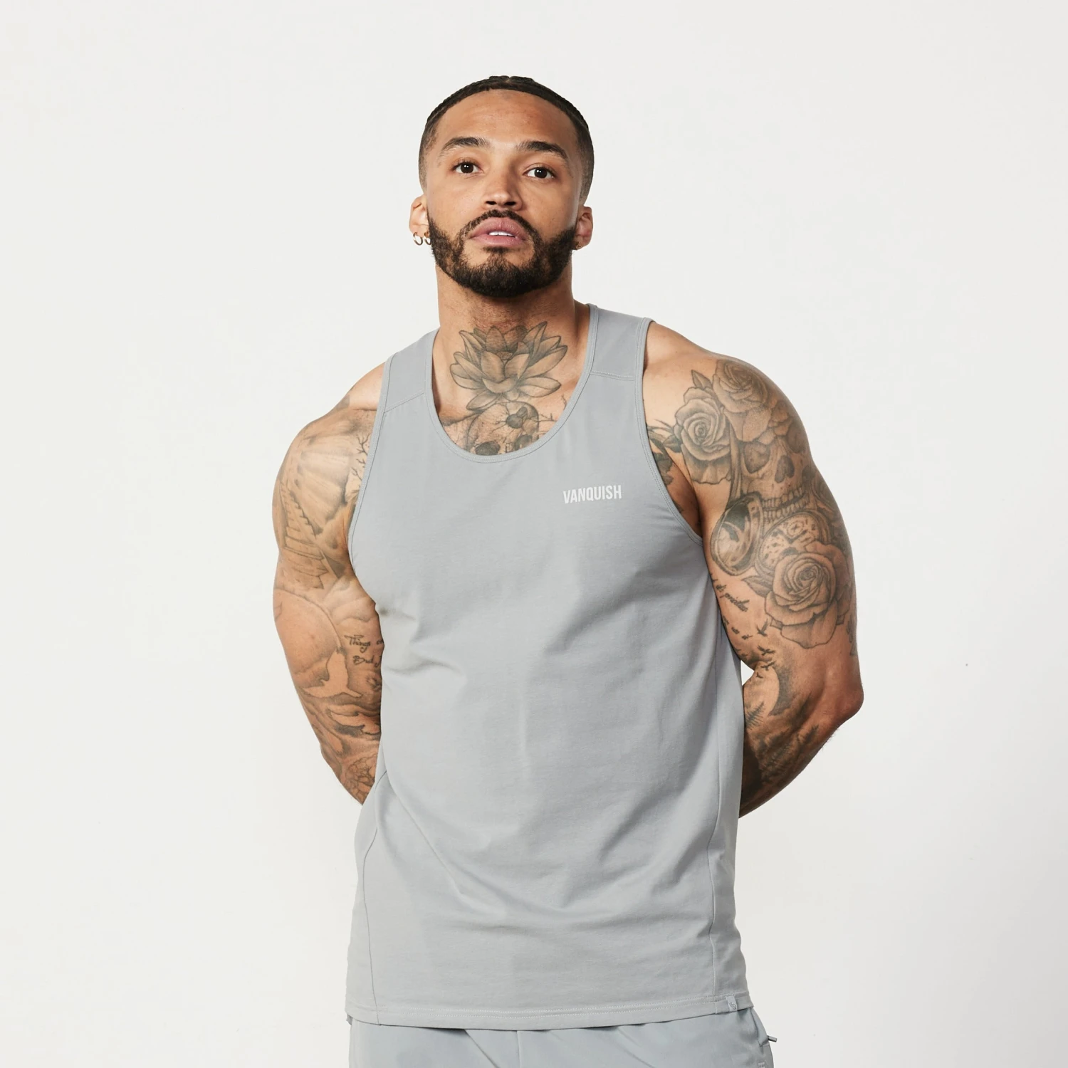 Vanquish Essential Steel Grey Regular Fit Tank Top 3 Vanquish Essential Steel Grey Regular Fit Tank Top