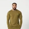 Vanquish Essential Olive Green Slim Fit Long Sleeve T Shirt 2 Vanquish Essential Olive Green Slim Fit Long Sleeve T Shirt -Vanquish Fitness FIRSTSHOT 2024 02 28T145309.520