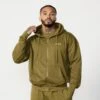 Vanquish Essential Olive Green Oversized Full Zip Hoodie -Vanquish Fitness FIRSTSHOT 2024 02 28T145853.538