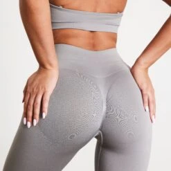 Vanquish Elevate Seamless Petite Smoke Grey Leggings -Vanquish Fitness FIRSTSHOT 1 1