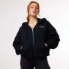 Vanquish Enhance Black Cropped Zip Through Hoodie -Vanquish Fitness FIRSTSHOT 28554235 3e17 41e0 bb65 82bef6c3d0e4