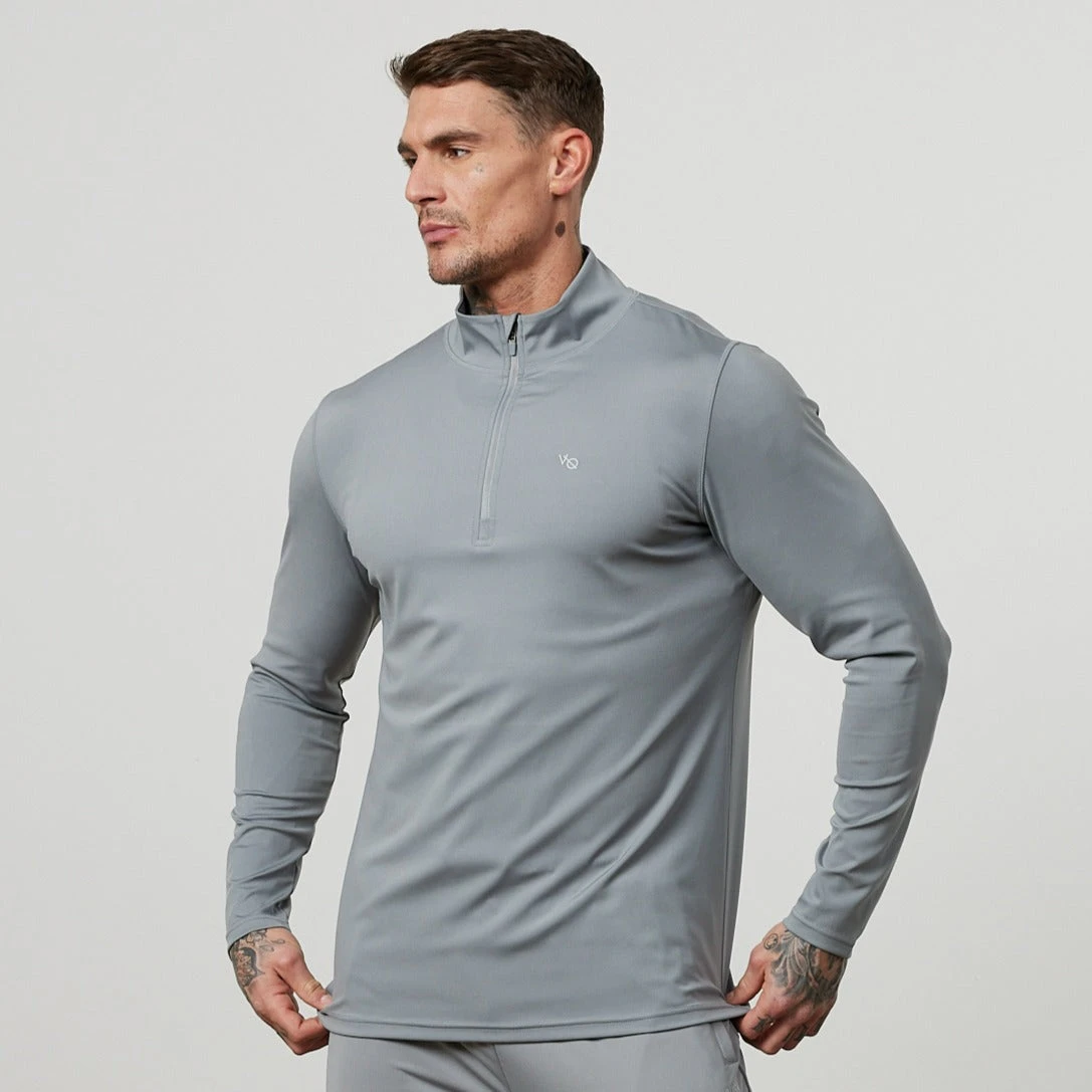 Vanquish Essential Steel Grey Performance 1/4 Zip Top 3 Vanquish Essential Steel Grey Performance 1/4 Zip Top