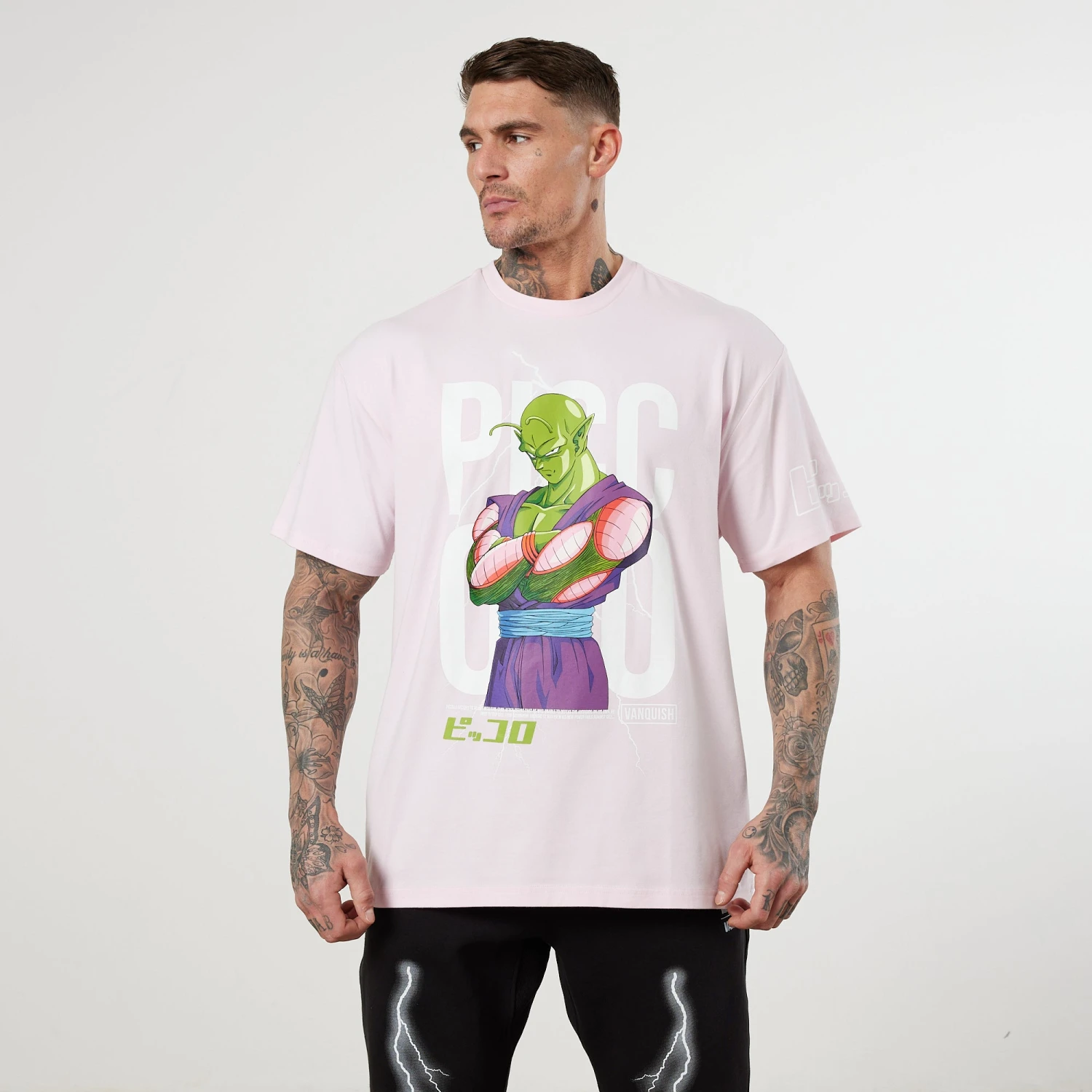 Vanquish DBZ CS Piccolo Pale Pink Oversized T Shirt 3 Vanquish DBZ CS Piccolo Pale Pink Oversized T Shirt