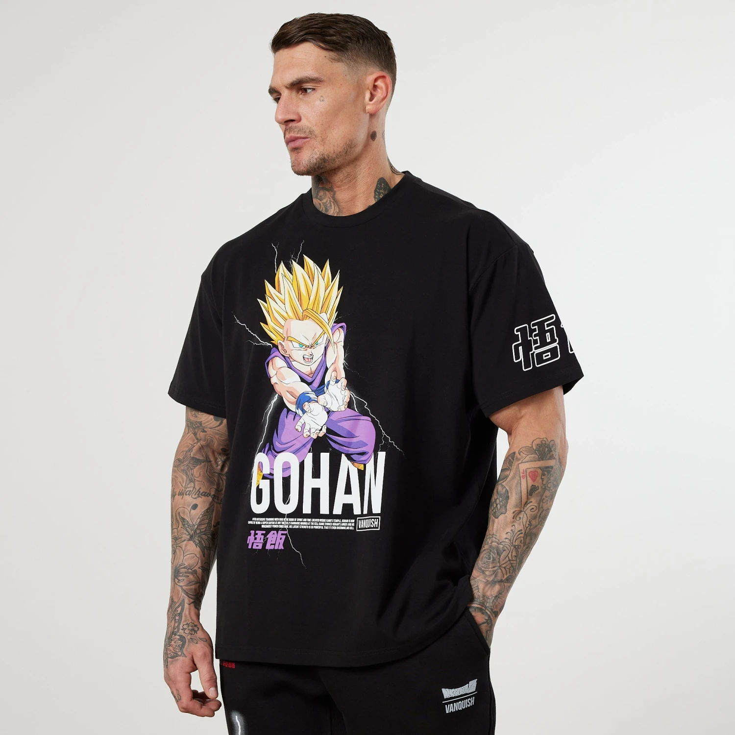 Vanquish DBZ CS Gohan Black Oversized T Shirt 3 Vanquish DBZ CS Gohan Black Oversized T Shirt