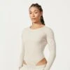 Vanquish Restore Sand Long Sleeve Ribbed Bodysuit -Vanquish Fitness FIRSTSHOT 80