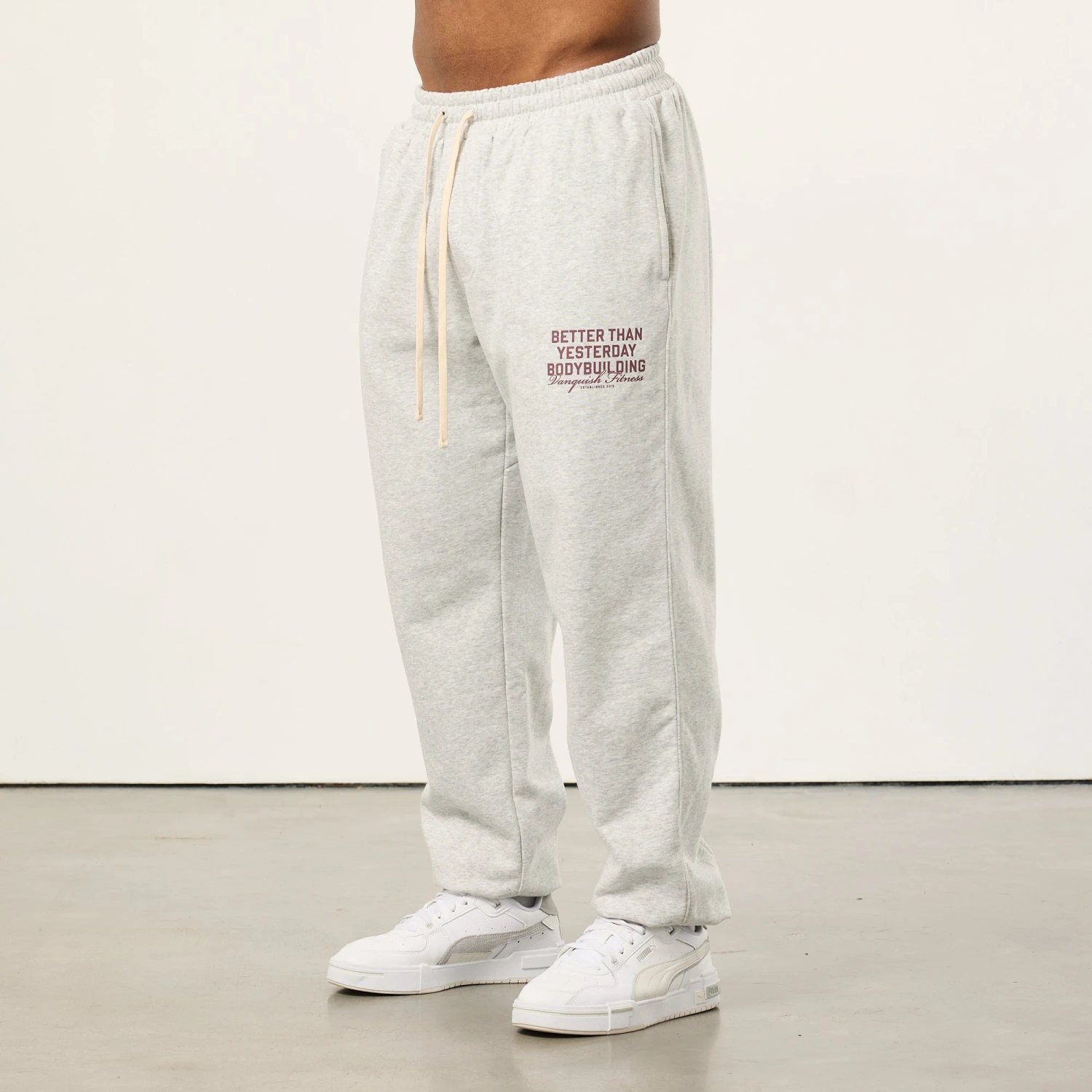 Vanquish Bodybuilding Oat Marl Oversized Sweatpants 3 Vanquish Bodybuilding Oat Marl Oversized Sweatpants