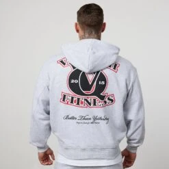 Vanquish TSP Light Grey VQ Interlock Oversized Pullover Hoodie 10 Vanquish TSP Light Grey VQ Interlock Oversized Pullover Hoodie -Vanquish Fitness FIRSTSHOT c586c373 0066 411e a91c 20b23cd45b81
