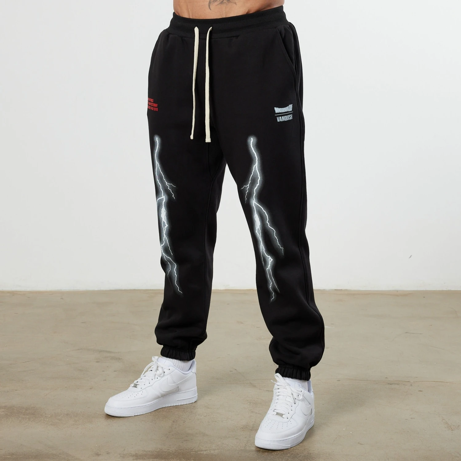 Vanquish DBZ CS Lightning Bolt Black Oversized Sweatpants 4 Vanquish DBZ CS Lightning Bolt Black Oversized Sweatpants - Image 2