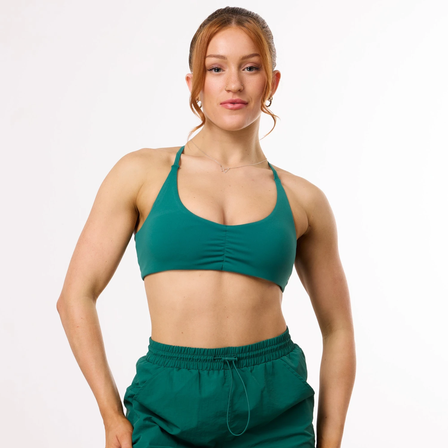 Vanquish Enhance Forest Green Minimal Open Back Bra 3 Vanquish Enhance Forest Green Minimal Open Back Bra