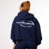 Vanquish Enhance Navy Blue Cropped Zip Through Hoodie 1 Vanquish Enhance Navy Blue Cropped Zip Through Hoodie -Vanquish Fitness FIRSTSHOT dc846189 4169 477f b25f fd487010a8bb