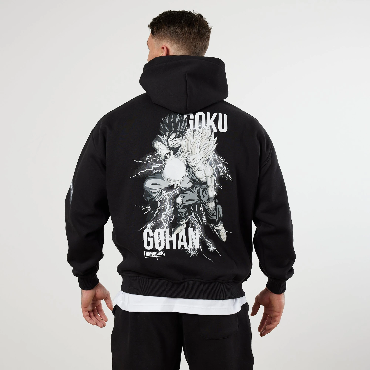 Vanquish DBZ CS Cell Gohan + Goku Black Oversized Pullover Hoodie 4 Vanquish DBZ CS Cell Gohan + Goku Black Oversized Pullover Hoodie - Image 2