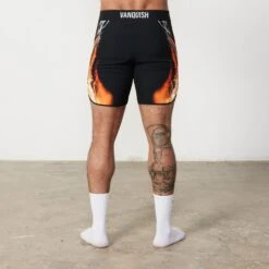 VQ Black And Orange Jeremy Buendia Men's Physique Board Shorts -Vanquish Fitness Jeremy 27