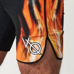 VQ Black And Orange Jeremy Buendia Men's Physique Board Shorts -Vanquish Fitness Jeremy 33