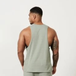 Vanquish VQFIT Distressed Print Desert Sage Tank -Vanquish Fitness MensCrackedPrint 1425