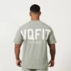 Vanquish VQFIT Distressed Desert Sage Oversized T Shirt -Vanquish Fitness MensCrackedPrint 1492