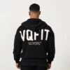 Vanquish VQFIT Distressed Print Black Full Zip Oversized Hoodie 1 Vanquish VQFIT Distressed Print Black Full Zip Oversized Hoodie -Vanquish Fitness MensCrackedPrint 1652