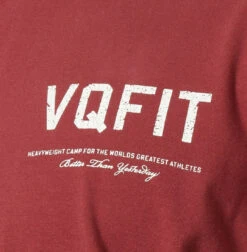 Vanquish VQFIT Distressed Print Brick Red Oversized T Shirt 10 Vanquish VQFIT Distressed Print Brick Red Oversized T Shirt -Vanquish Fitness MensCrackedPrint 1785
