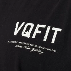 Vanquish VQFIT Distressed Print Black Oversized T Shirt -Vanquish Fitness MensCrackedPrint 1953