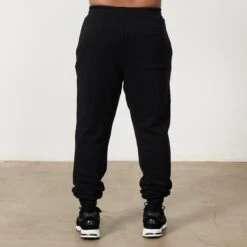 Vanquish VQFIT Distressed Print Black Tapered Sweatpants -Vanquish Fitness MensCrackedPrint 1961