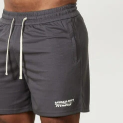 Vanquish Speed Charcoal Grey Mesh Shorts -Vanquish Fitness MensSpeedPrint 854R
