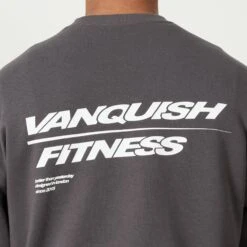 Vanquish Speed Charcoal Grey Oversized Sweater -Vanquish Fitness MensSpeedPrint 932