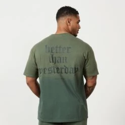 Vanquish Sun-faded Green Oversized T Shirt -Vanquish Fitness MensSunBleached 529