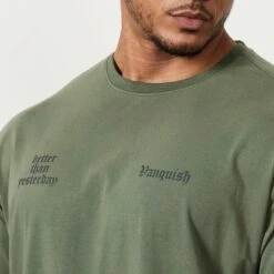 Vanquish Sun-faded Green Oversized T Shirt -Vanquish Fitness MensSunBleached 536
